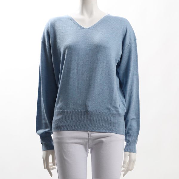 Vネックドロップショルダーニット