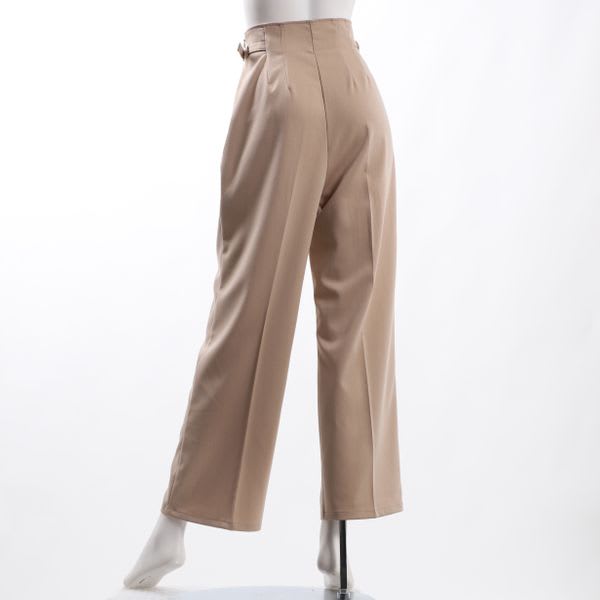 サイドベルトフレアパンツ