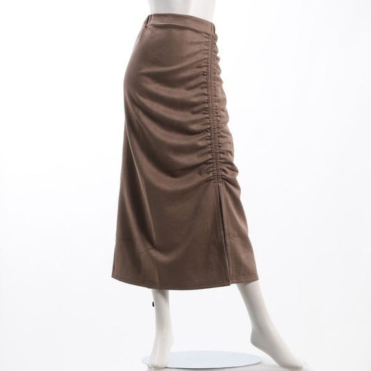 シャーリングセミタイトスカート