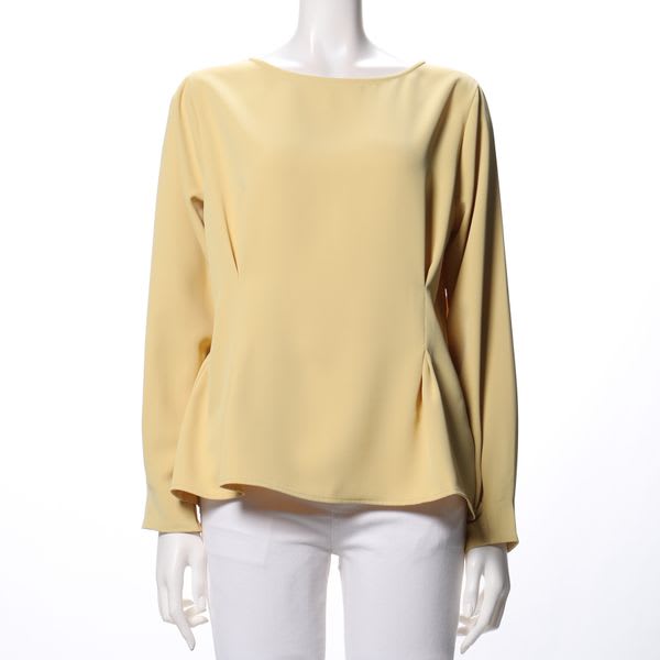 タック入りペプラムブラウス