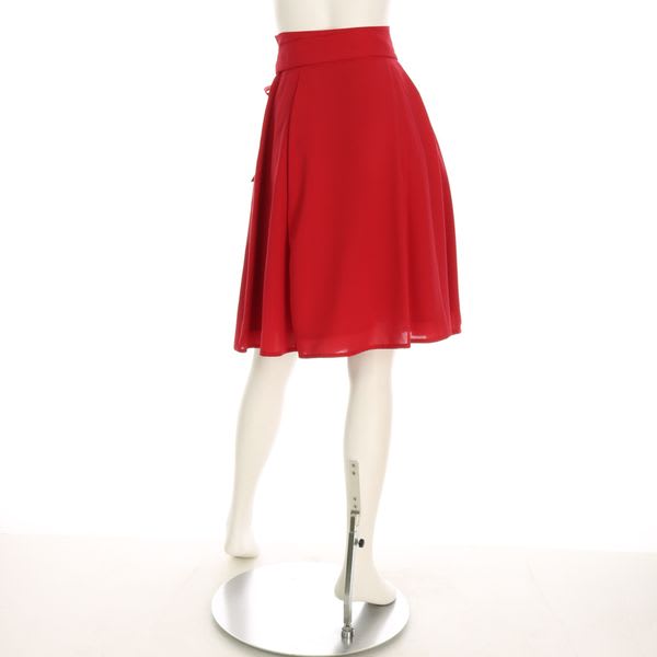 ウエストリボン付きフレアスカート