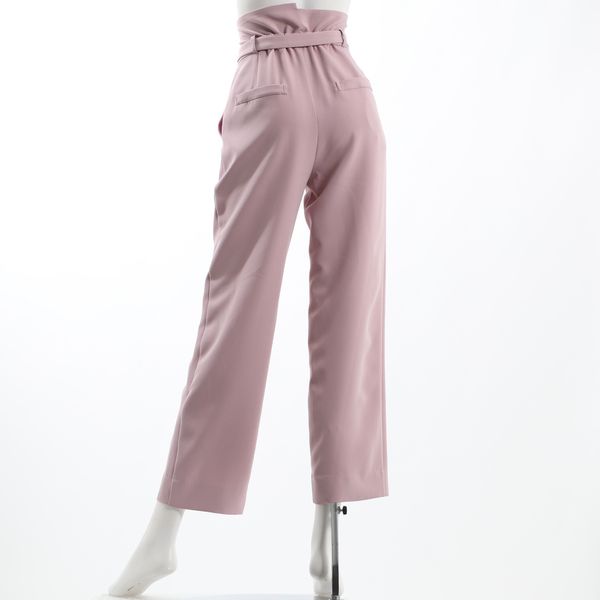 ベルト付ハイウエストストレートパンツ