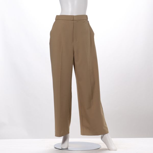 サイドゴムセンタープレスセミワイドパンツ