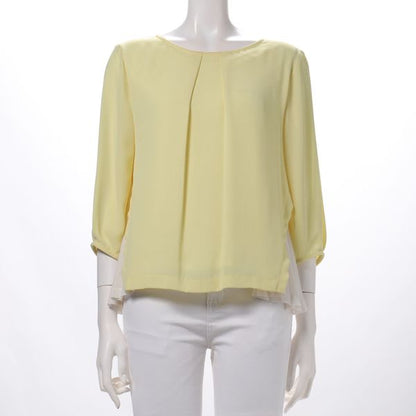 梨地ファイズ加工プリーツ切替えブラウス