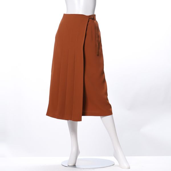 アシメプリーツ風セミタイトスカート