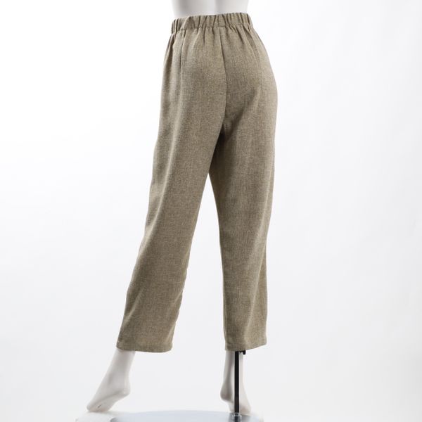 ツイードカシュクールテーパードパンツ