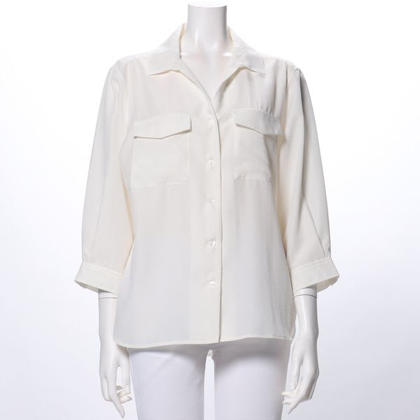 フラップポケット付きスキッパーブラウス