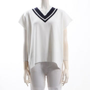 ライン付きVネックニットベスト