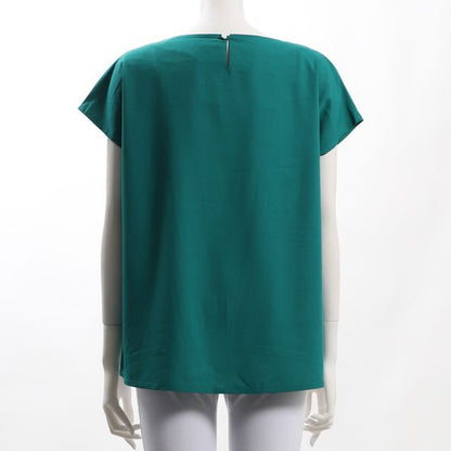 裾タックブラウス