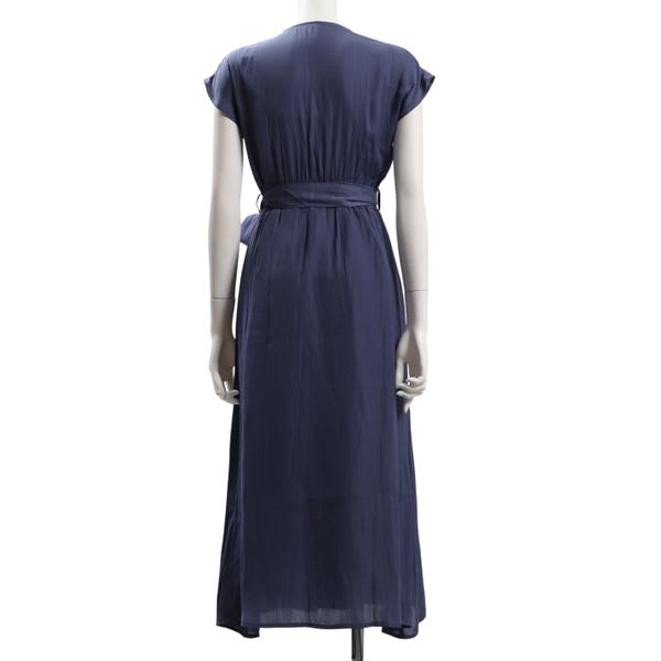 前開きデザインVネックワンピース