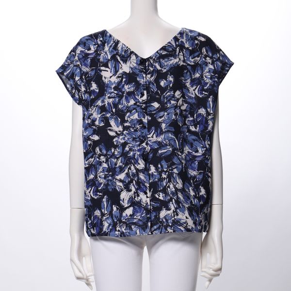 ギャザー総柄ブラウス