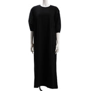 シアーパフクルーネックワンピース