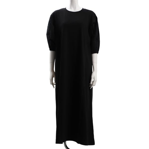 シアーパフクルーネックワンピース