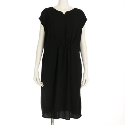 ダブルクロスキーネックウエストギャザーワンピース