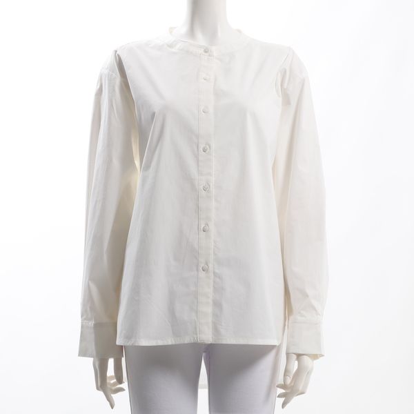 バンドカラーブラウス