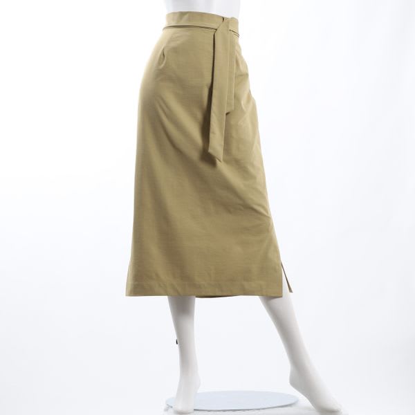 ウエストリボンデザインサイドスリットスカート