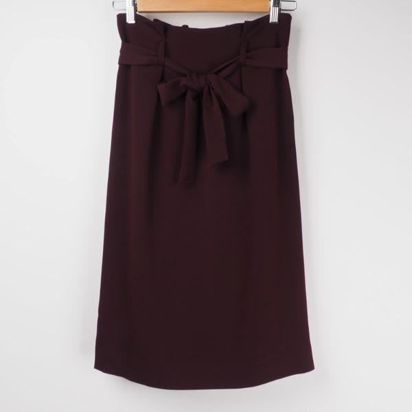 ウエストゴムリボンタイトスカート