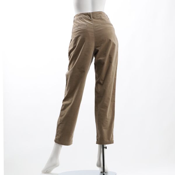 細畝コーデュロイタックテーパードパンツ