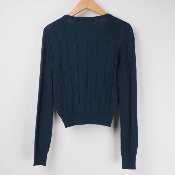 ネックラインビジューリブニットカーディガン