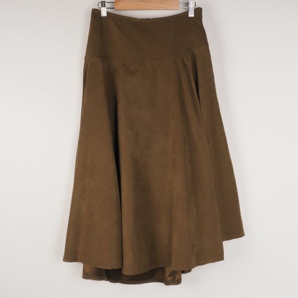 ピーチスキンフィッシュテールフレアスカート