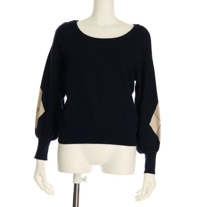 アーガイルデザインニットプルオーバー