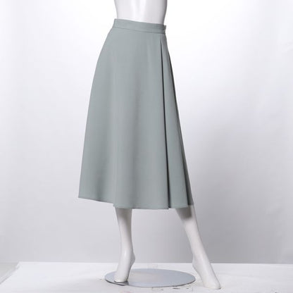 リネンライクフロントタックスカート