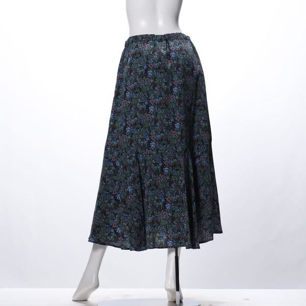 ダークフラワープリントフィッシュテールスカート