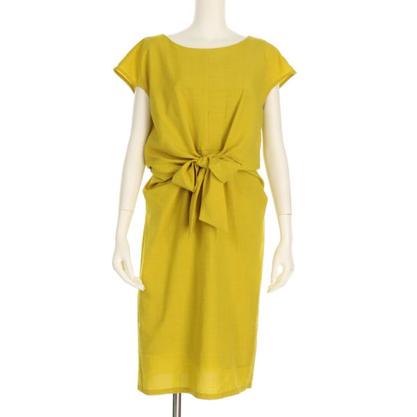 ウエストリボンワンピース