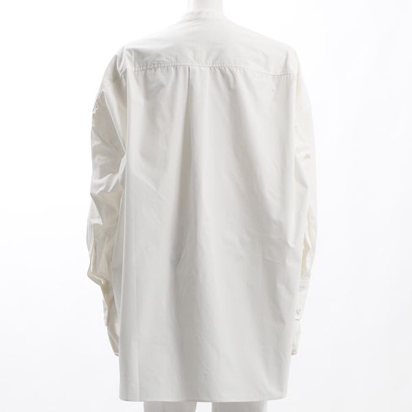 ラウンドヘムバンドカラーブラウス