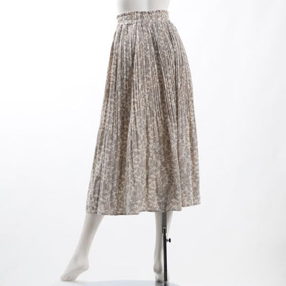 花柄ウエストフリルプリーツスカート