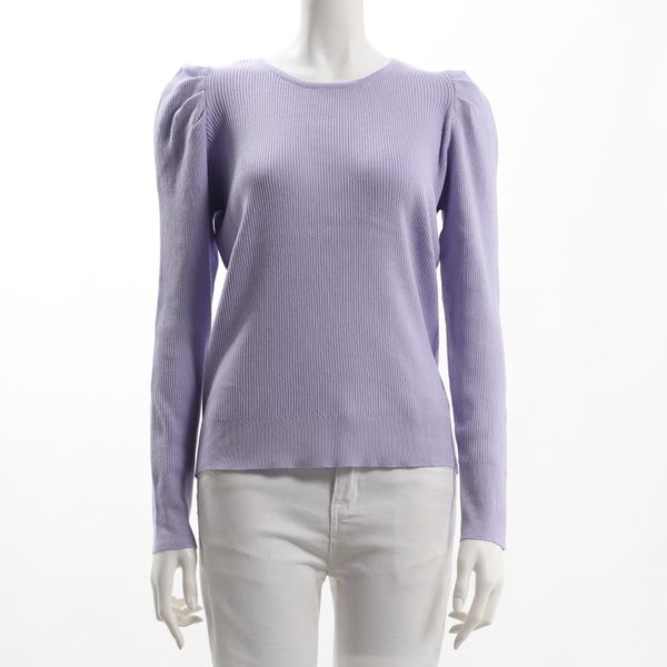 パフスリーブリブニット