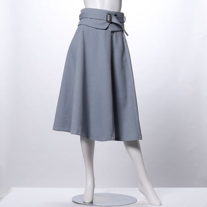 ウエストデザインフレアスカート