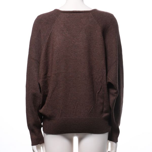 ラメ混Vネックニット