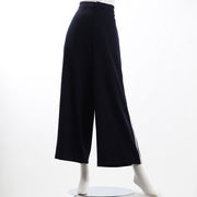 サイドテープ装飾スポーティーワイドパンツ