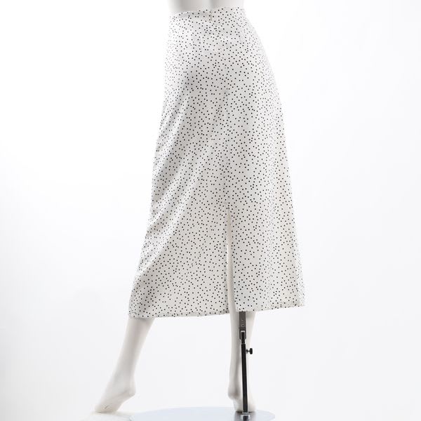 ドット柄バッグスリットスカート