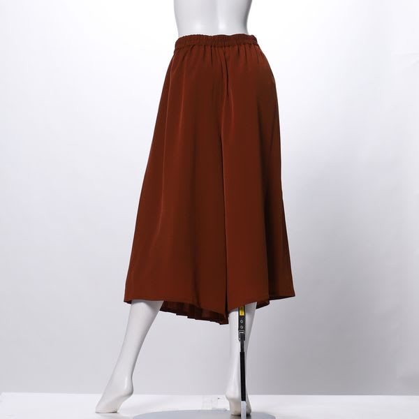 サイドプリーツデザインラップ風パンツ