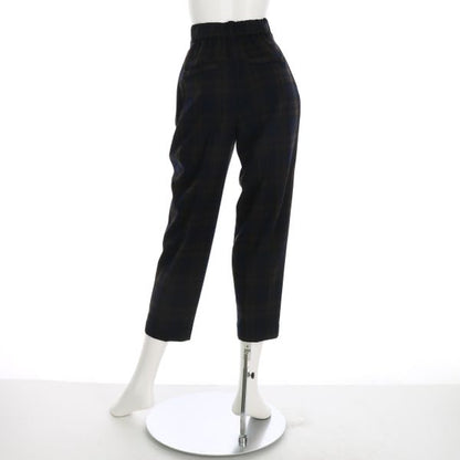 チェック柄テーパードパンツ