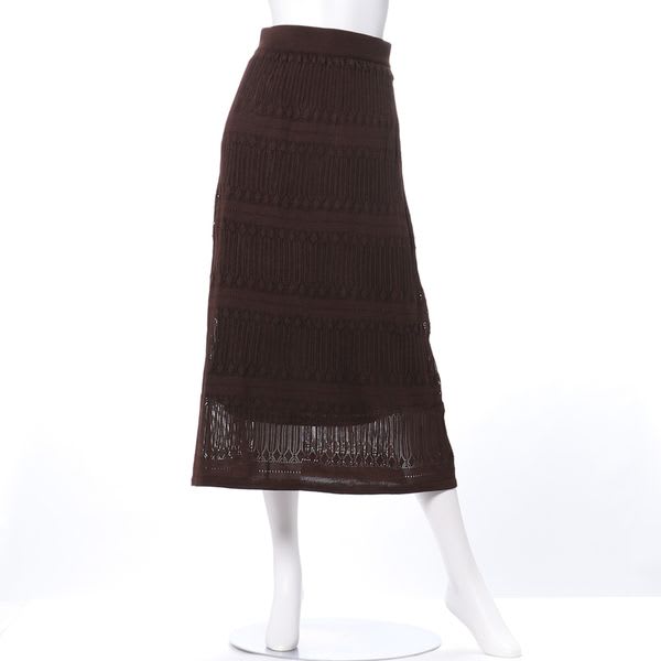 透け感ニットスカート