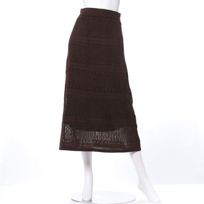 透け感ニットスカート