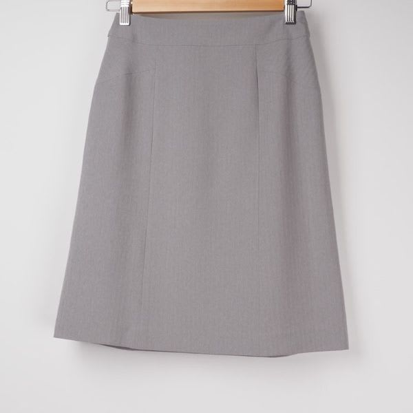 クールMAXヘリンボンストライプ台形スカート