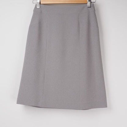 クールMAXヘリンボンストライプ台形スカート