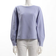 バルーンスリーブボートネックニット