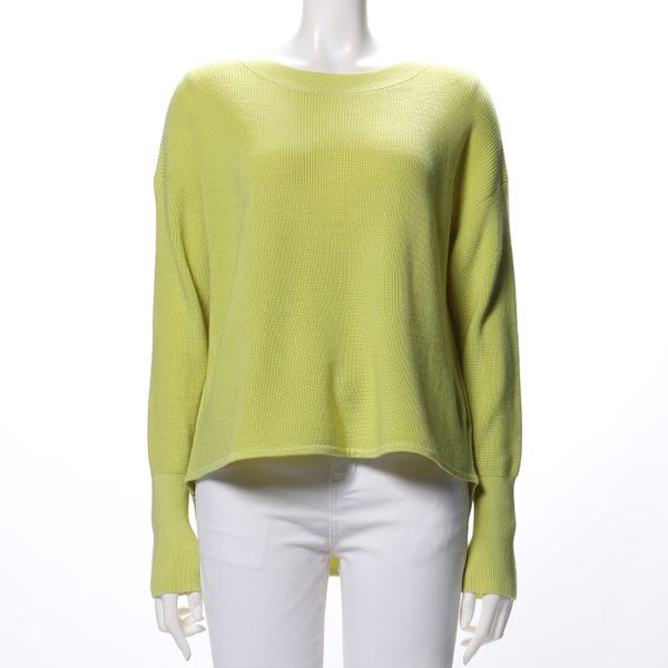 オーバーサイズドロップショルダーボートネックニット