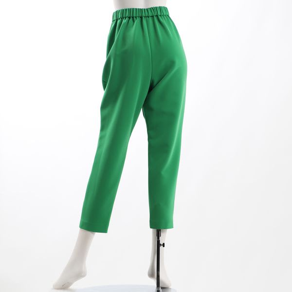 ストレッチクロスバックゴムテーパードパンツ