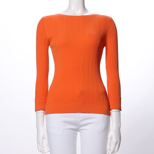 ロールアップデザインリブニット