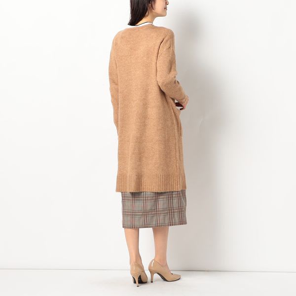 ポケット付きロングカーディガン