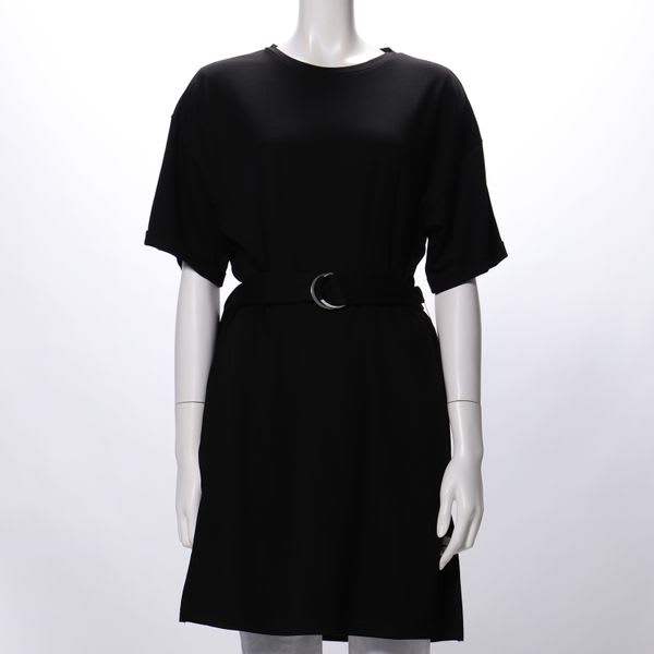 サイドスリットベルト付きトップス