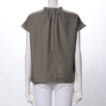 ギャザードネックブラウス