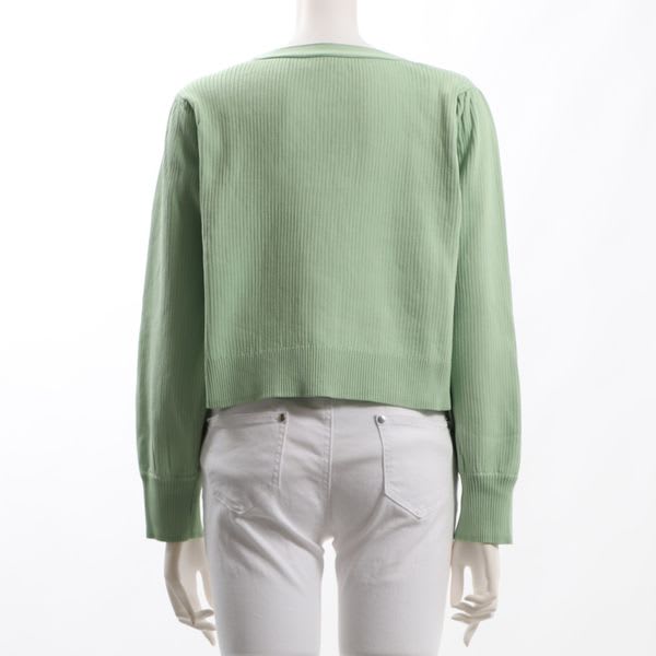 メタルボタン付きVネックカーディガン