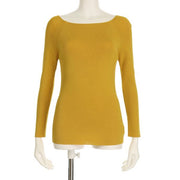 デコルテラインラグランスリーブニット